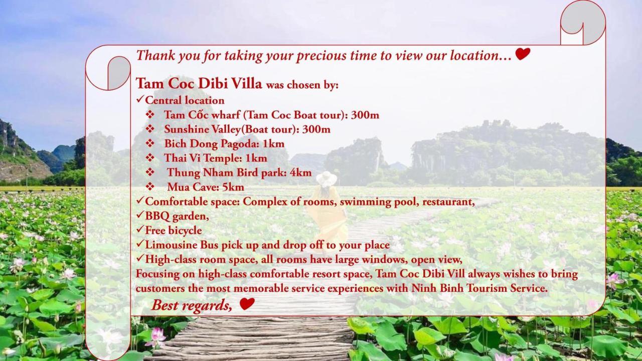 Tam Coc Dibi Villa Ninh Bình Exteriör bild